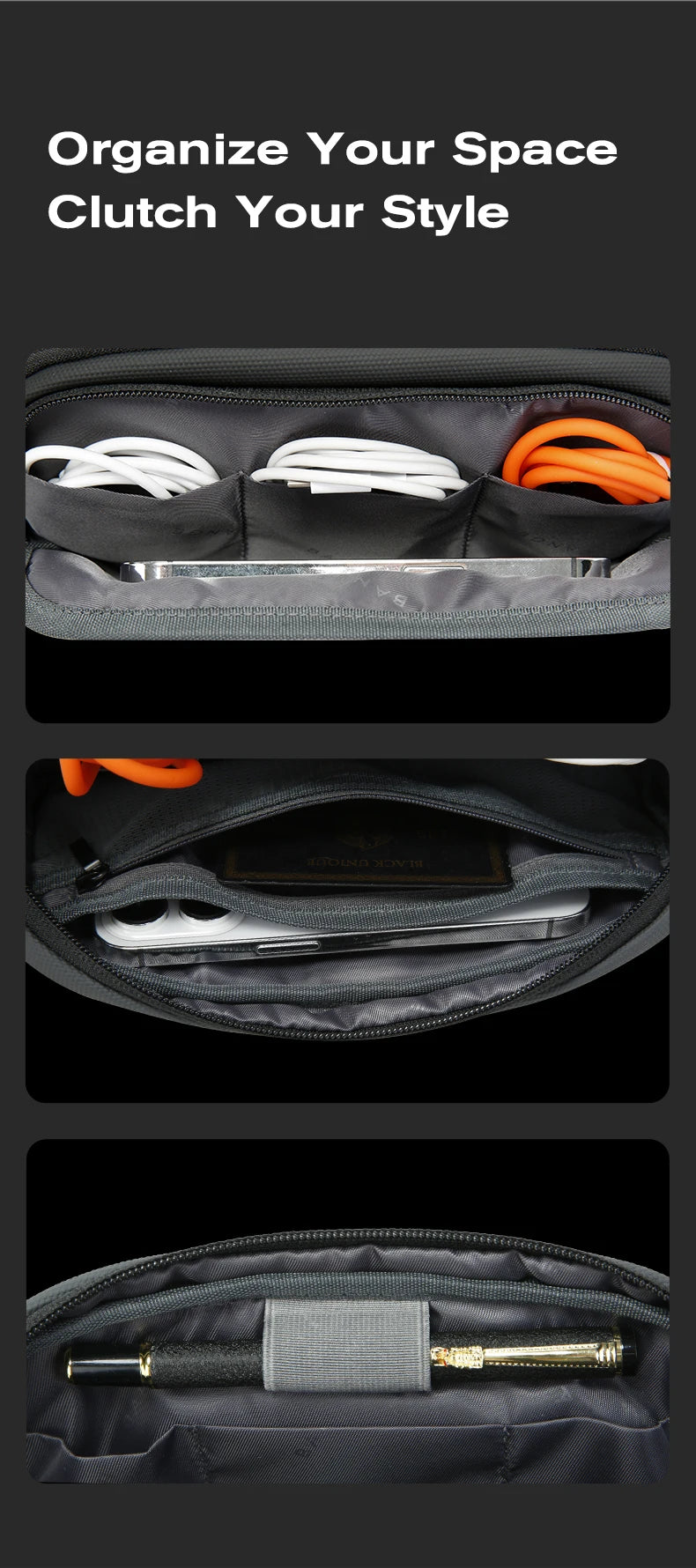 Licht Waterdichte USB Kabel Organizer Tas – Draagbare Elektronica Reis‑Opbergoplossing