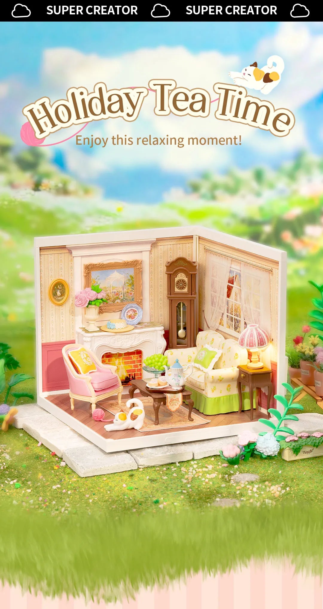 DIY Miniatuurhuis Kit – Creatief Knutselpakket voor Volwassenen en Kinderen – Sfeervol Kerst- en Verjaardagscadeau