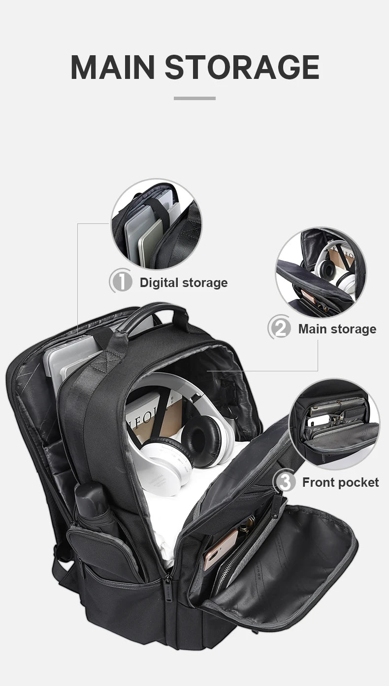 Draagbare Anti‑Diefstal Laptop Rugzak 15.6 Inch – Waterdichte USB‑Oplaad Backpack voor Heren & Dames | Oxford Travel Rugtas 20‑35L