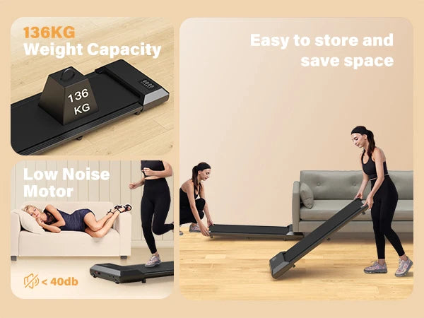 2-in-1 Loopband voor Thuis – Opvouwbare Walking Pad met 2.5 PK Motor en LCD Display