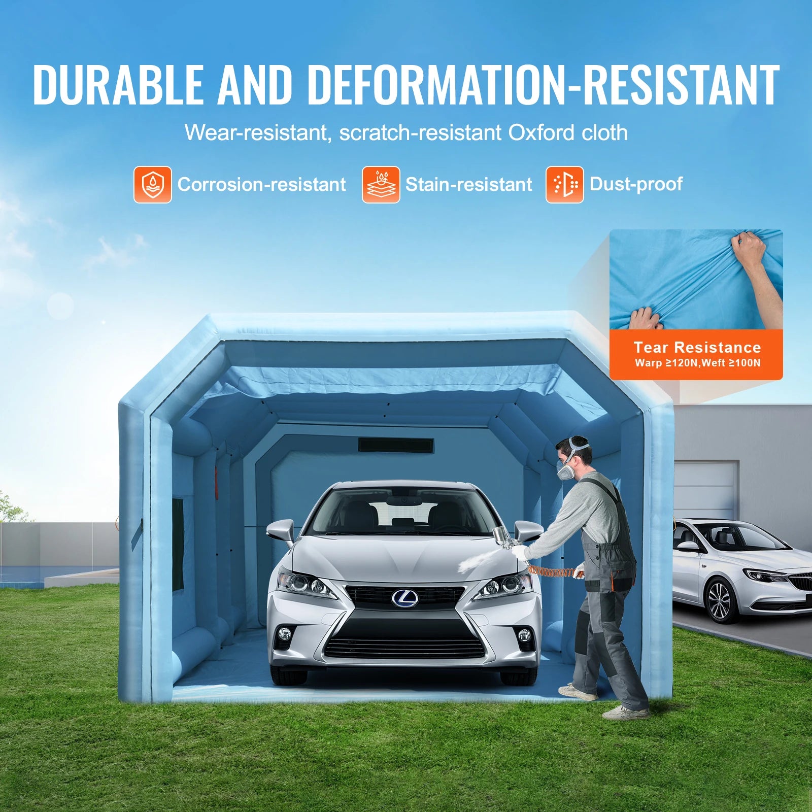 Opblaasbare Spuitcabine met Ventilatoren en Filters – Draagbare Lakcabine voor Auto, Meubels & DIY Projecten