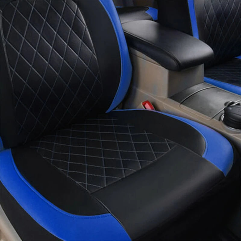 9-Delige Waterdichte Autostoelhoezen Set van PU Leer – Universele Antislip Auto Stoelbeschermers voor Auto, SUV & Bestelwagen