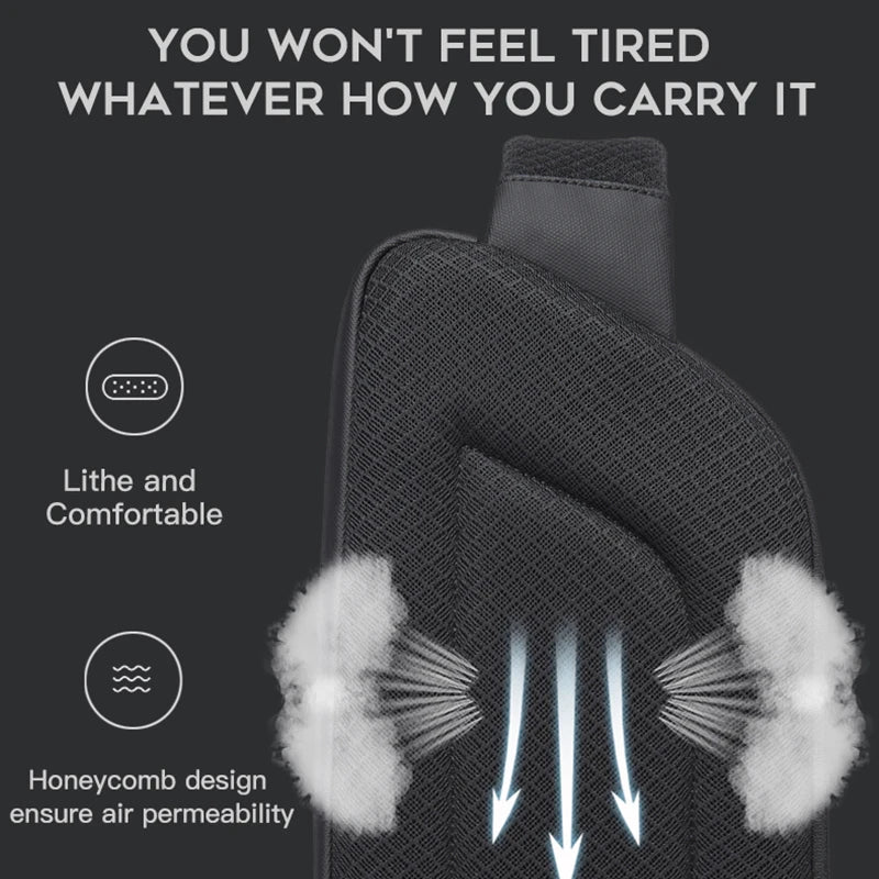 Multifunctionele Waterdichte Crossbody Schoudertas – Sling Bag Voor Dagelijks Gebruik & Korte Trips