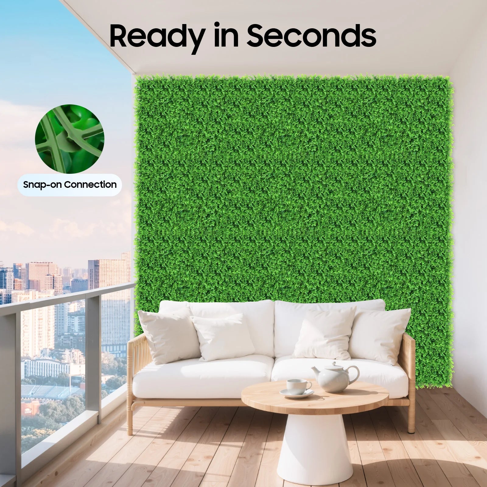 Kunstgras Wanddecoratie Set van 12 – Buxushagen Panelen 40x60 cm voor Groene Muur Binnen en Buiten