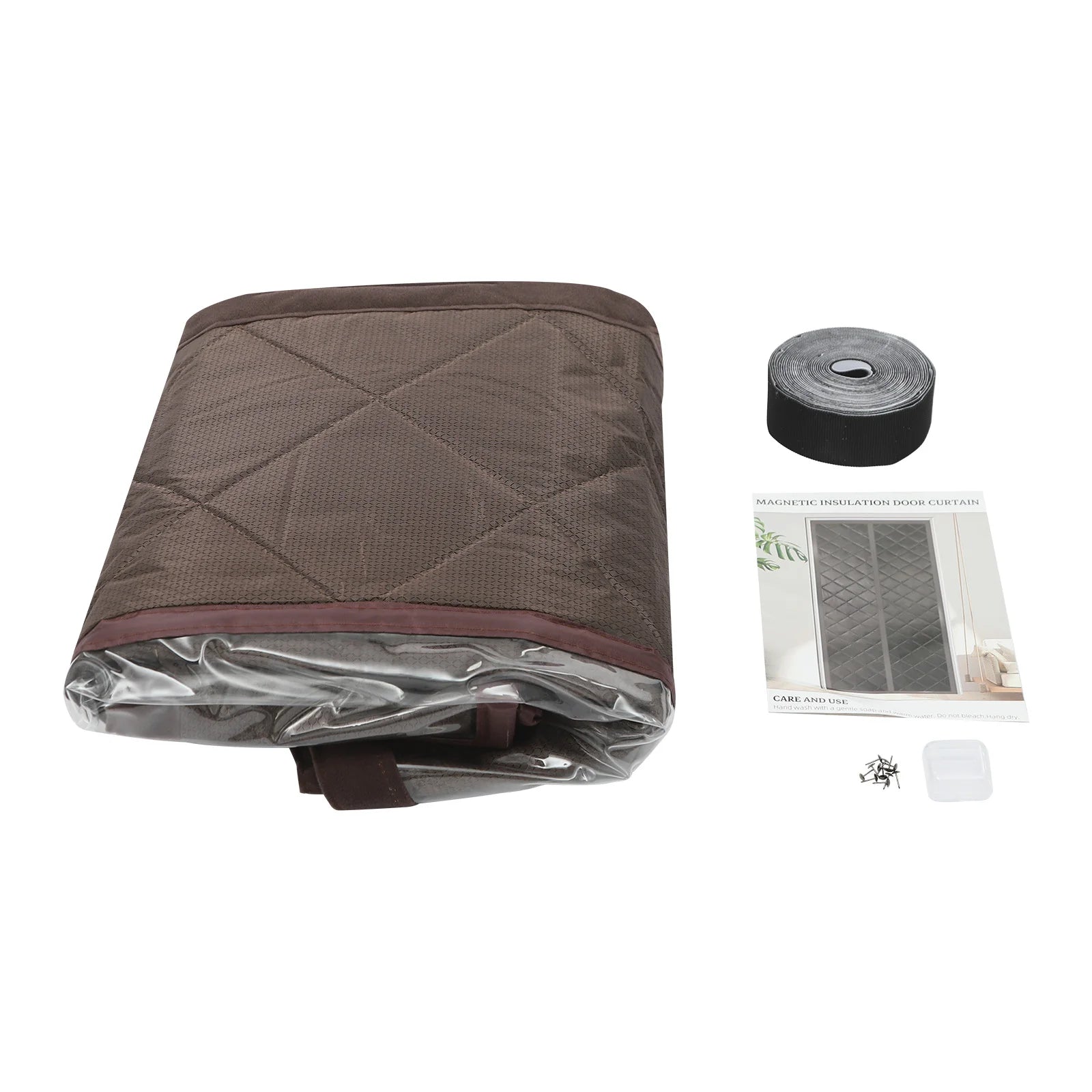 Thermisch Isolerend Magnetisch Deurgordijn – 95×210 cm Zwart/Grijs