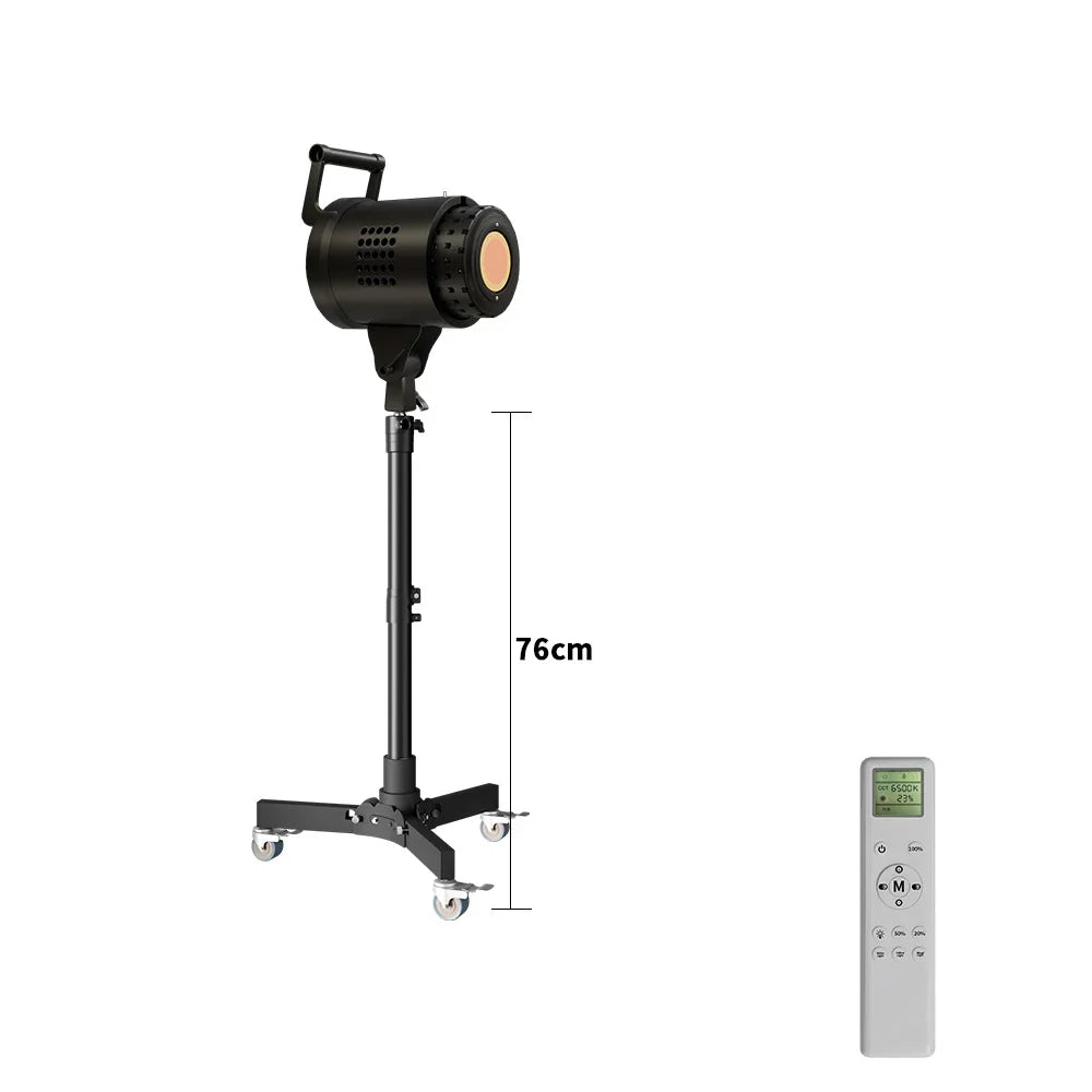 Metalen Vloerlampstatief met Wielen – Fotografie Statief 24‑125 cm Hoogte – Lichtgewicht en Multifunctioneel