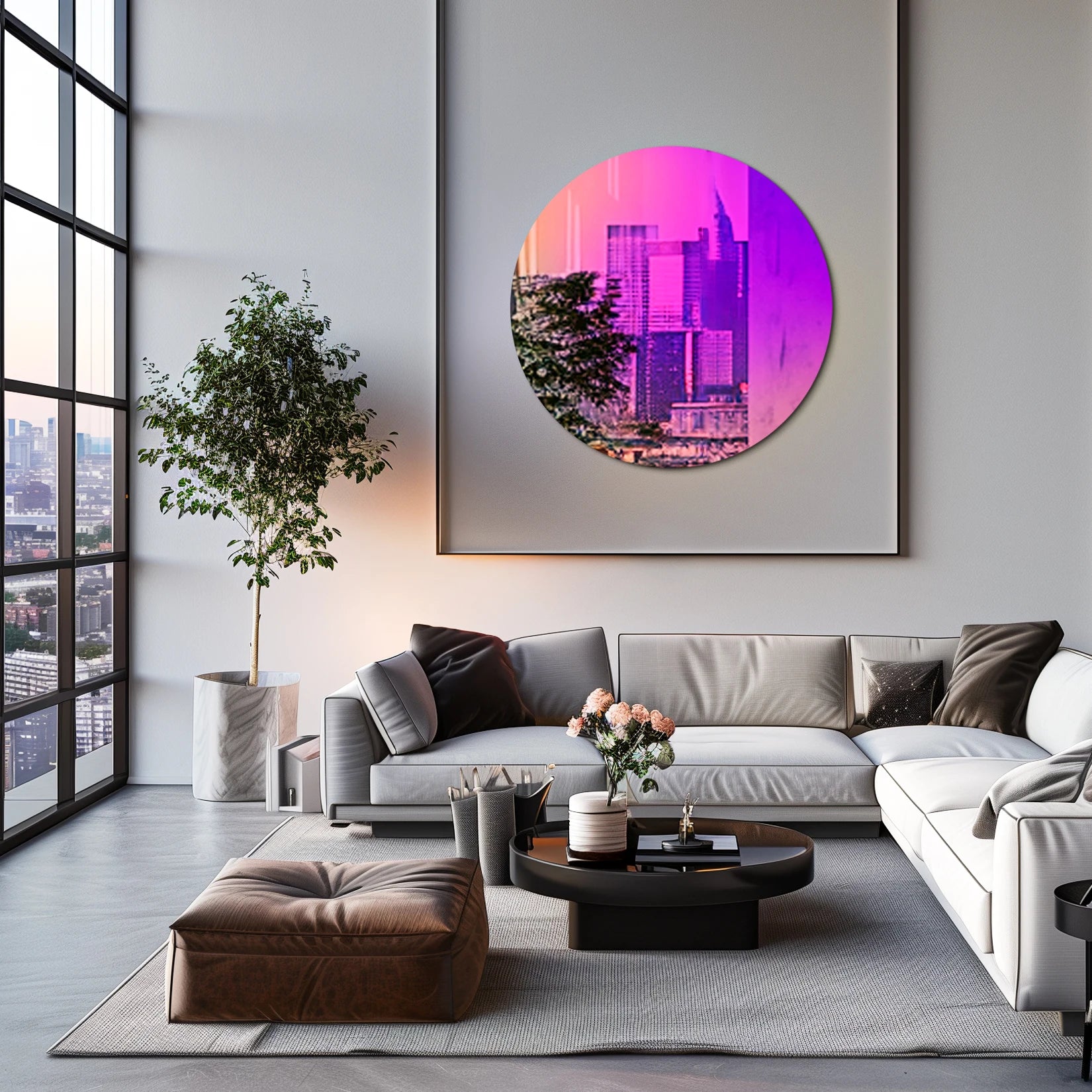 Iriserende Ronde Wandspiegel Regenboog Glas – Moderne Decoratieve Spiegel