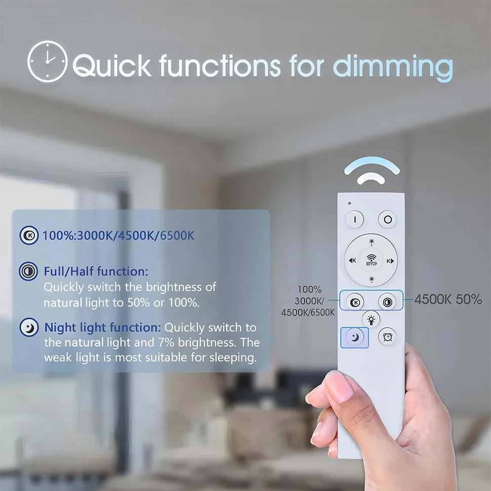 Minimalistische LED Plafondlamp Dimbaar – Moderne Plafondverlichting met Afstandsbediening & App