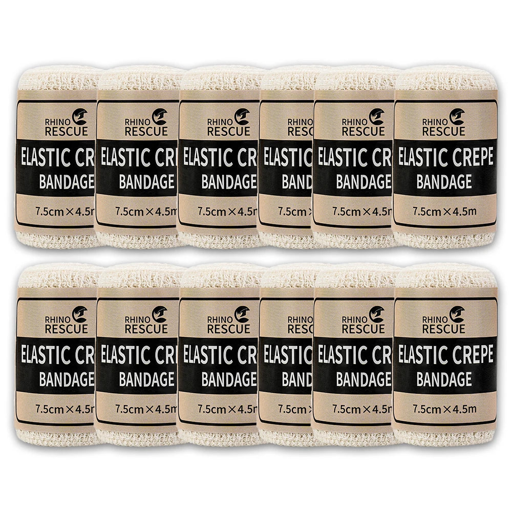 Elastisch Krepverband Set – 6/12 Stuks – Flexibel Eerste Hulp Verband