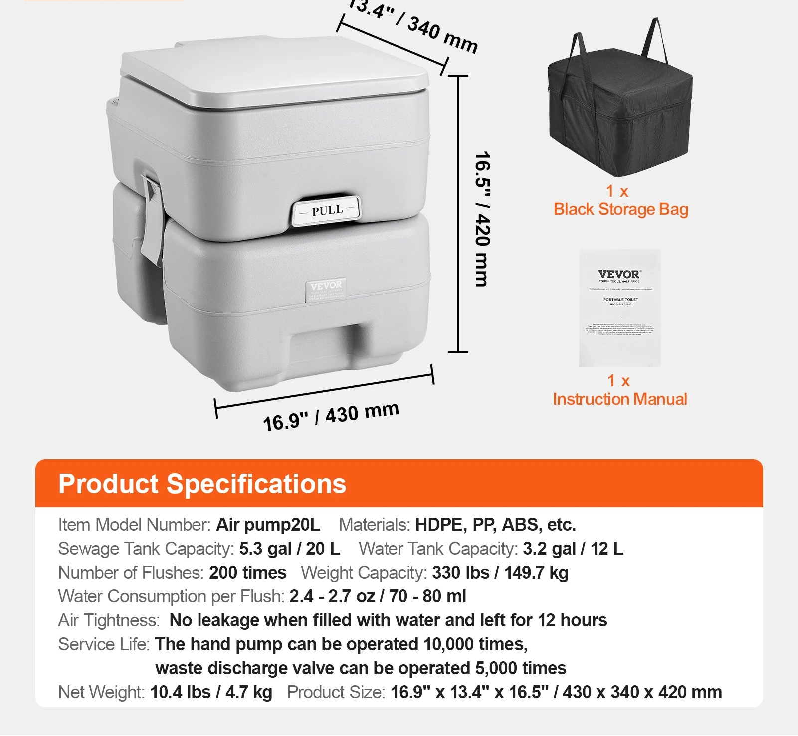 Draagbaar Campingtoilet – Hygiënisch, Geurloos & Lekvrij – WC Voor Kamperen, Boot & Outdoor