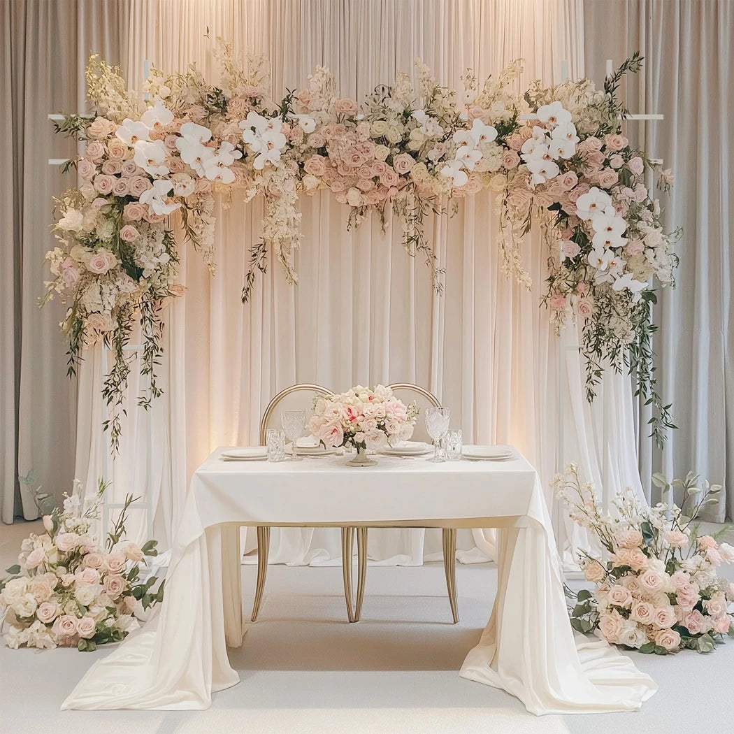 Vierkante Witte Trouwboog Metaal 236x236 cm – Wedding Arch voor Ceremonie, Ballonnen en Bloemen Decoratie – Stevige Feestboog Binnen & Buiten
