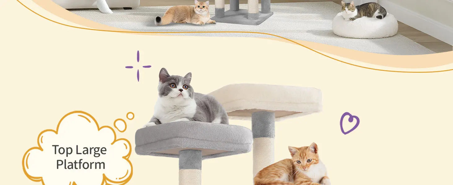 Kattenkrabpaal 159 cm met Meerdere Niveaus – Grote Kattenboom met 2 Huisjes, Platforms, Mand & Sisal Krabpalen voor Binnenkatten