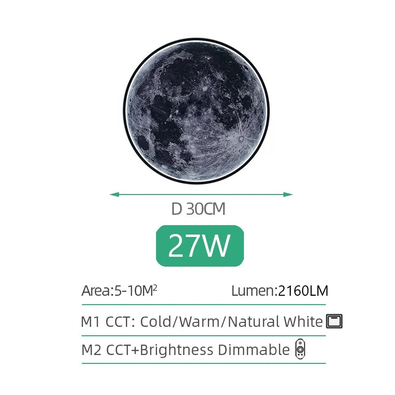 Moderne LED Maan Wandlamp met Afstandsbediening – Dimbare Wandverlichting voor Slaapkamer, Woonkamer & Hal