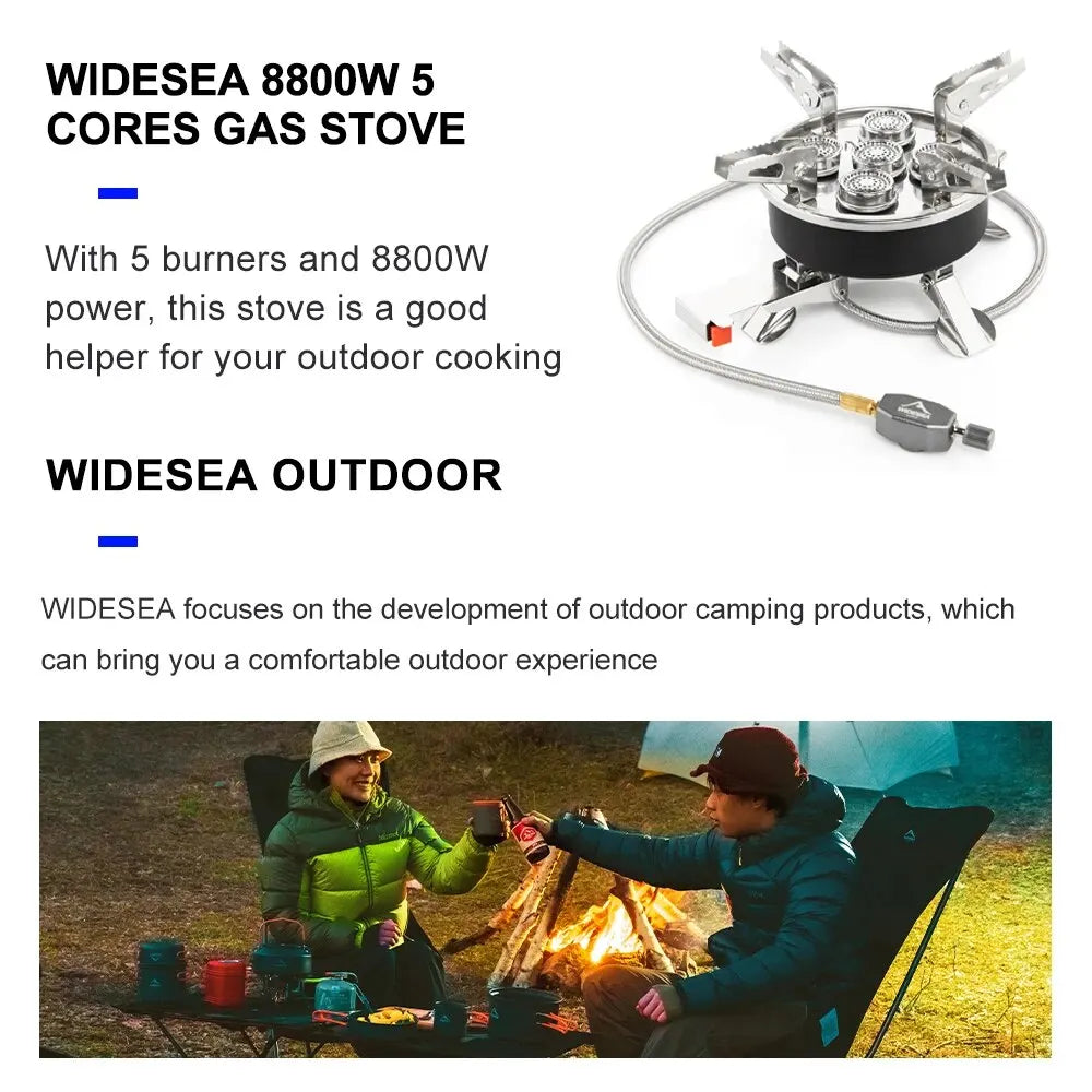 Draagbaar 8800W Camping Gasfornuis – Hoge Vermogen Outdoor Brander Voor Kamperen & Picknicken