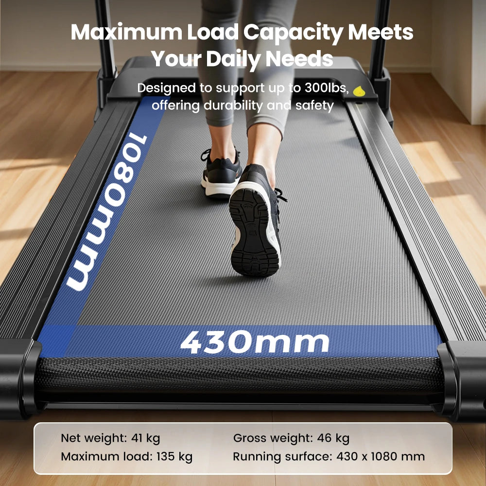 Opvouwbare Loopband – 3.0HP Motor, 15% Helling, Stil en Krachtig voor Thuisgebruik