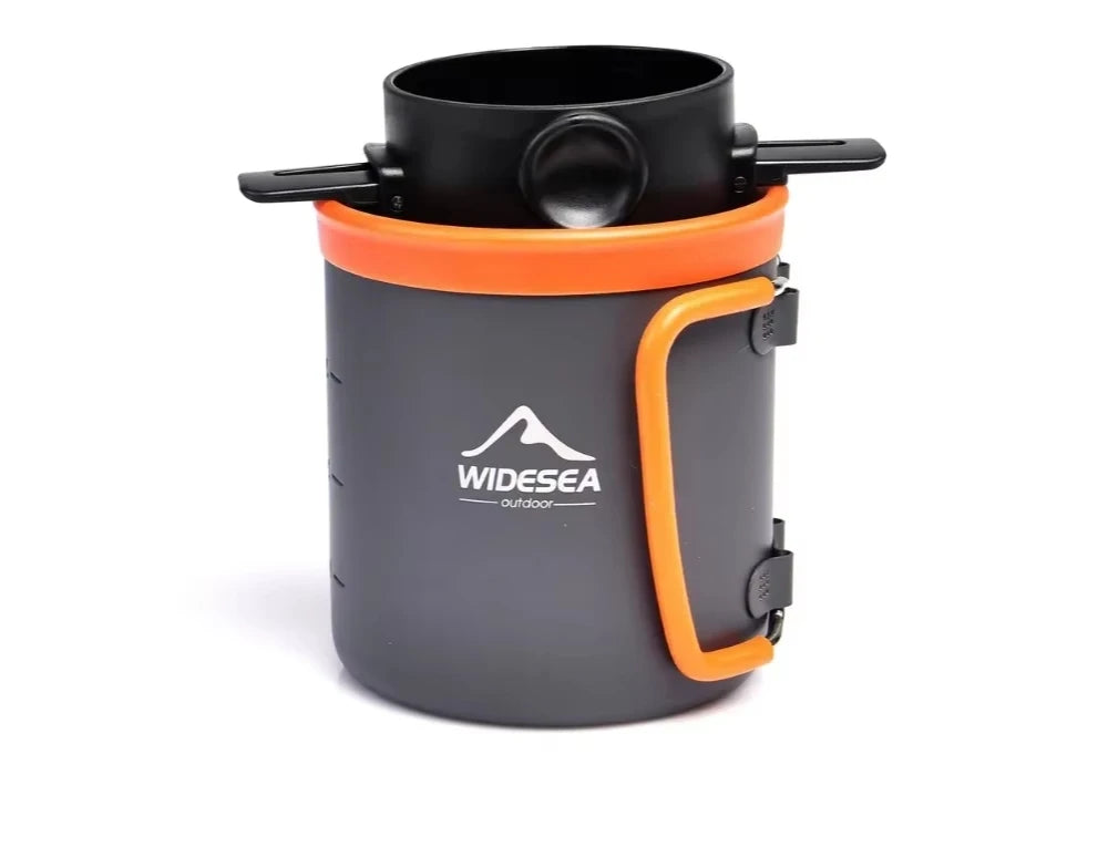 Draagbare Outdoor Camping Kookset Met Koffiefilter – RVS Picknick & Kampeer Servies