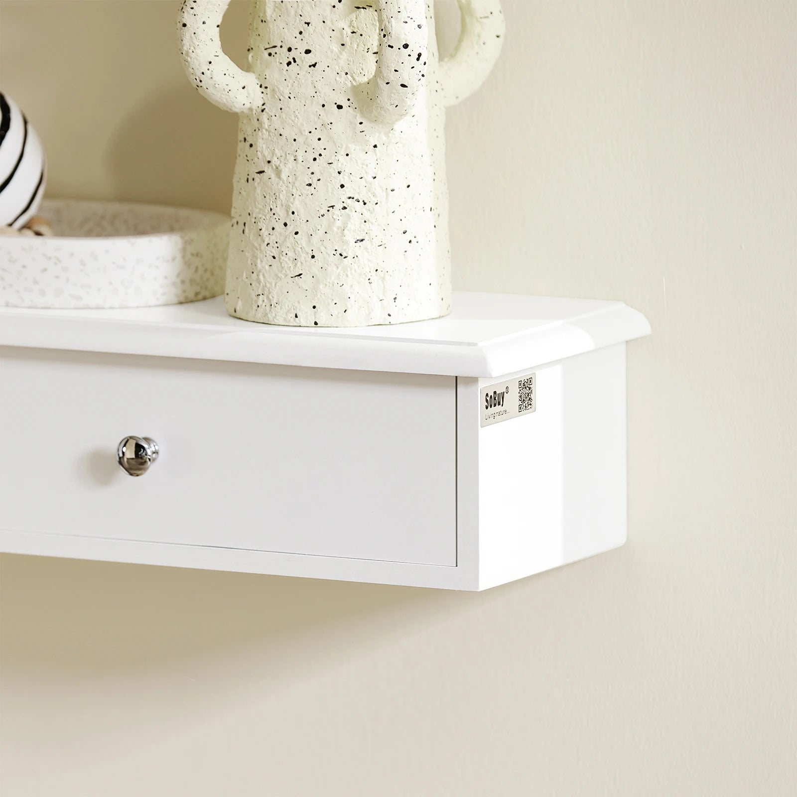 Smalle wandkast met 3 lades – Wandmeubel opbergruimte voor hal, badkamer & woonkamer