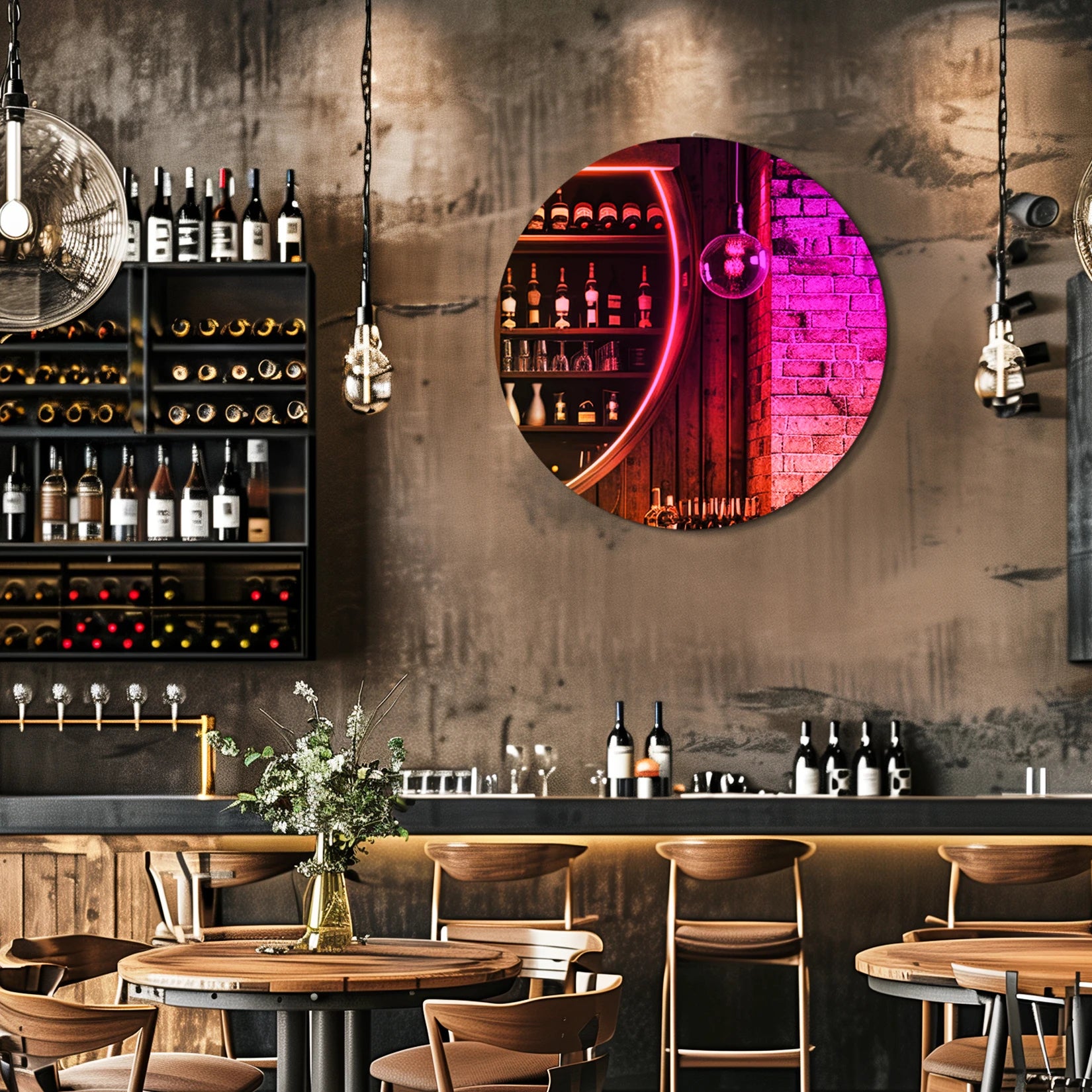 Iriserende Ronde Wandspiegel Regenboog Glas – Moderne Decoratieve Spiegel