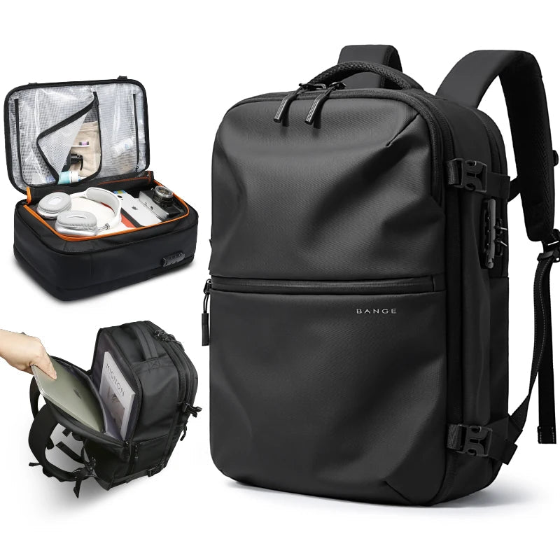 Anti‑diefstal Waterdichte Laptop Rugzak 15.6 Inch – Handbagage Reistas met Wet & Dry Scheiding