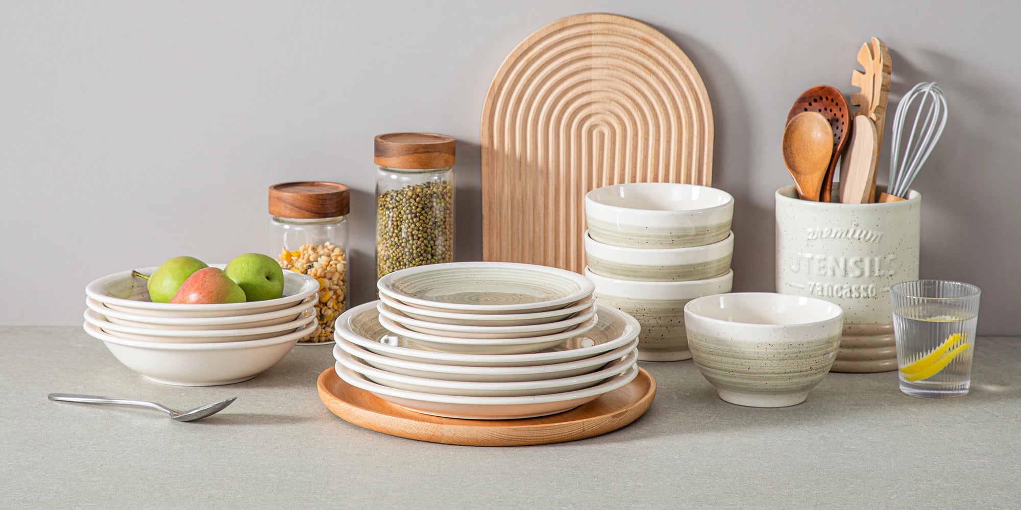 Steengoed Servies Set 16-delig – Duurzaam en Stijlvol Tafelservies voor Dagelijks Gebruik