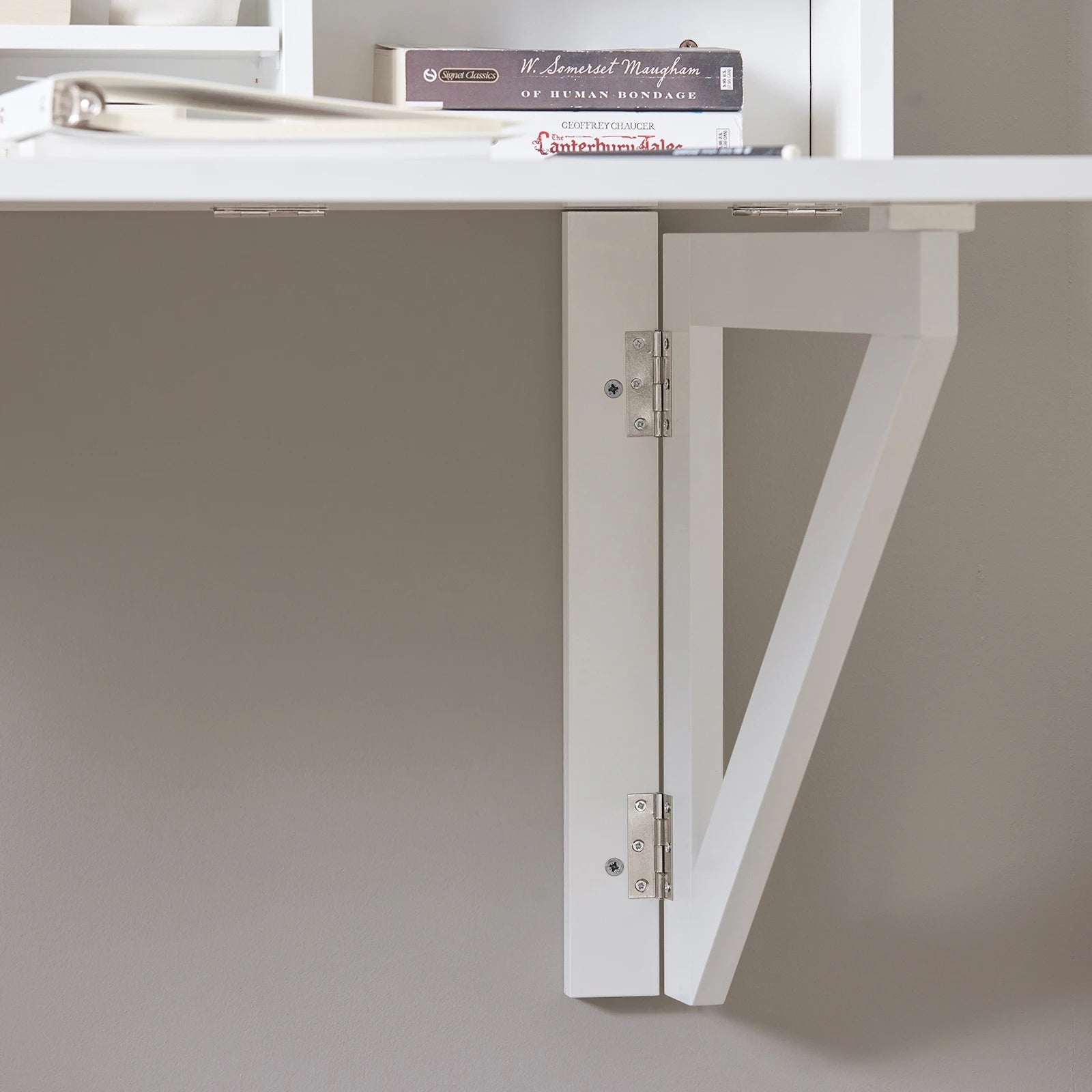 Wandklaptafel inklapbaar wit voor ruimtebesparing – 90×78×60 cm