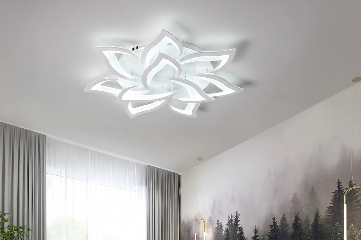 Nordische LED Plafondlamp Lotus – Dimbare Moderne Plafondverlichting met Bloem Design