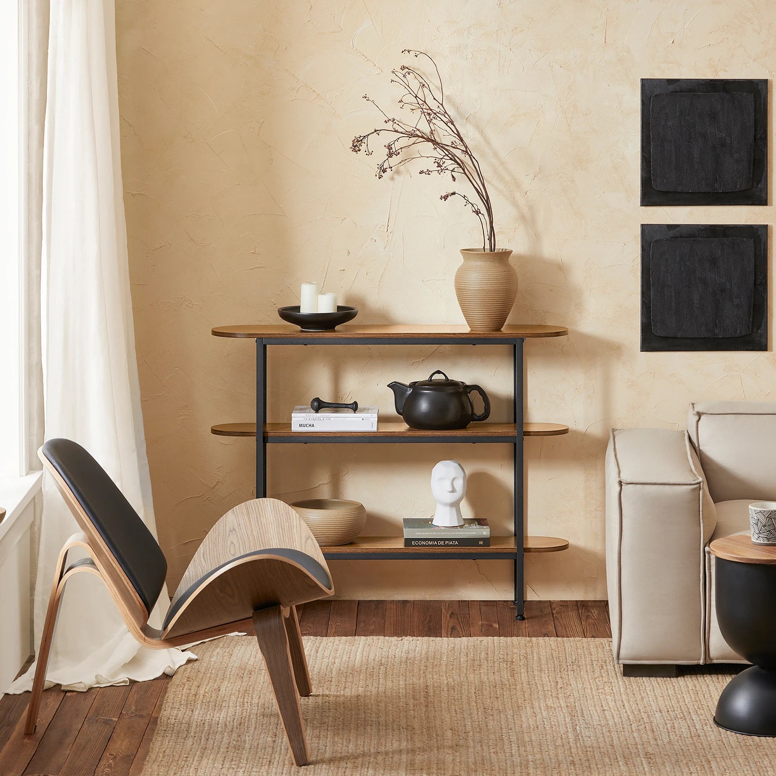 Smalle haltafel console 110 × 86 × 25 cm – smalle bijzettafel voor hal, gang en woonkamer