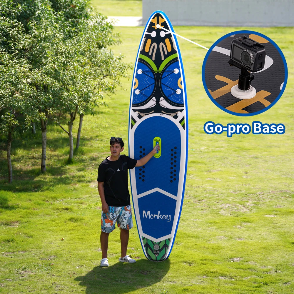 Opblaasbaar Stand Up Paddle Board 11' – SUP Board Set met Accessoires – 350x84x15 cm – Max 150KG – Inclusief Pomp, Peddel & Rugzak