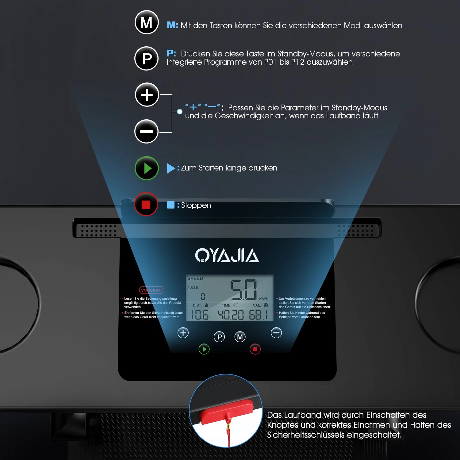 3-in-1 Inklapbare Loopband voor Thuis met App & LED Display – Stil tot 12 km/u