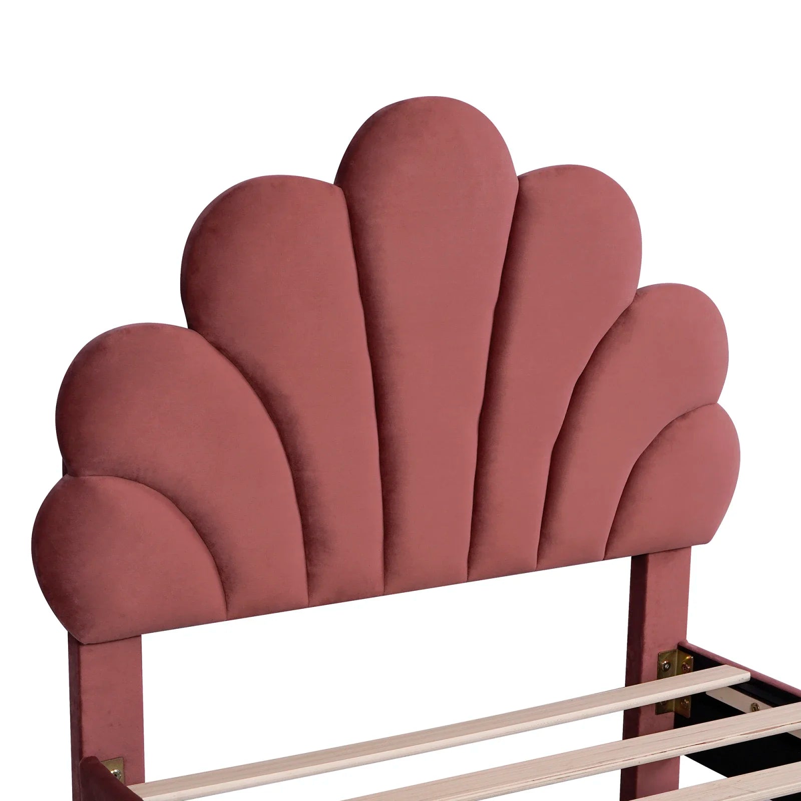 Kinderbed 90x200 Meisjesbed Fluweel Bloemenkroon – Speels & Stijlvol