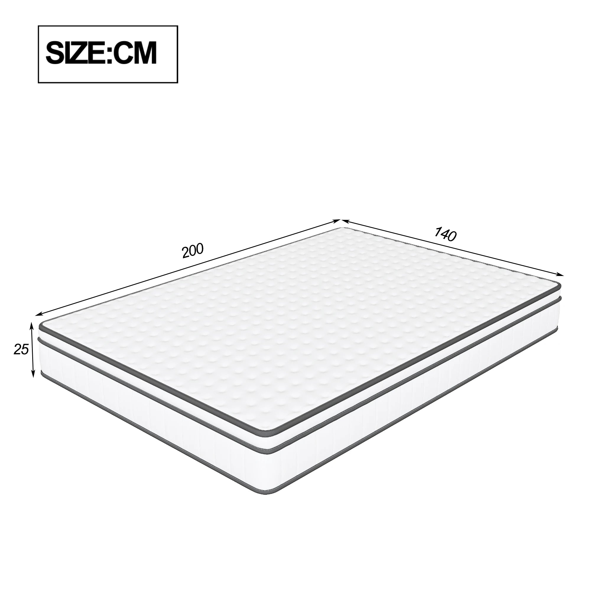Pocketveringmatras 90–140x190/200 cm Medium – Comfort en Ondersteuning voor Goede Nachtrust