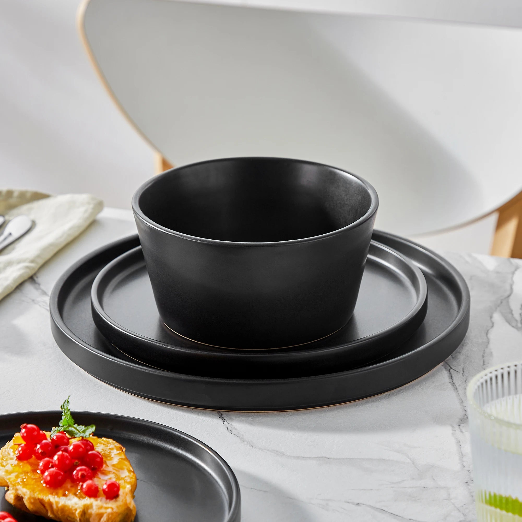 Servies Set 18-Delig – Keramisch Servies met Reactief Glazuur – Moderne Bordenset voor 6 Personen