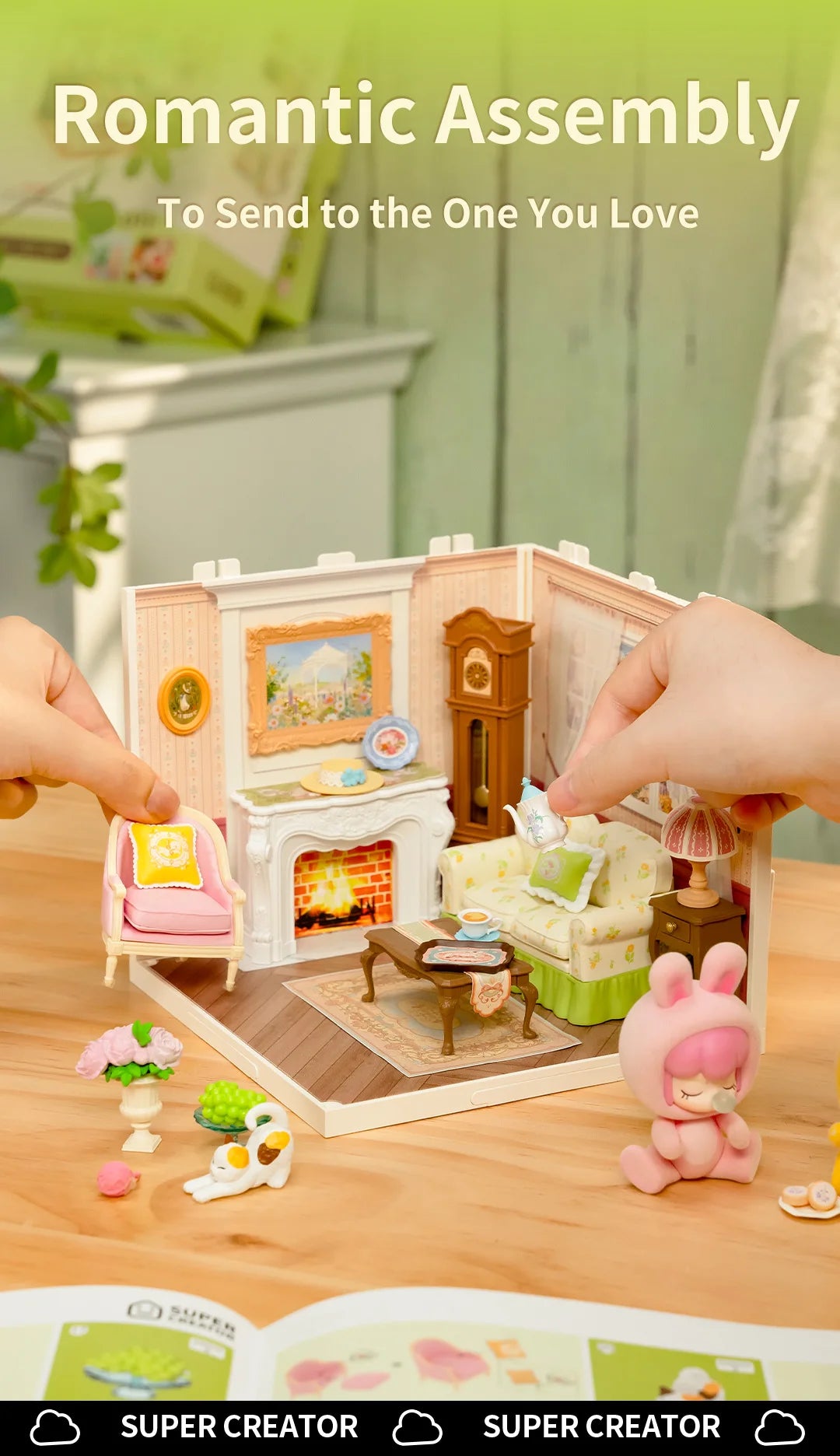 DIY Miniatuurhuis Kit – Creatief Knutselpakket voor Volwassenen en Kinderen – Sfeervol Kerst- en Verjaardagscadeau