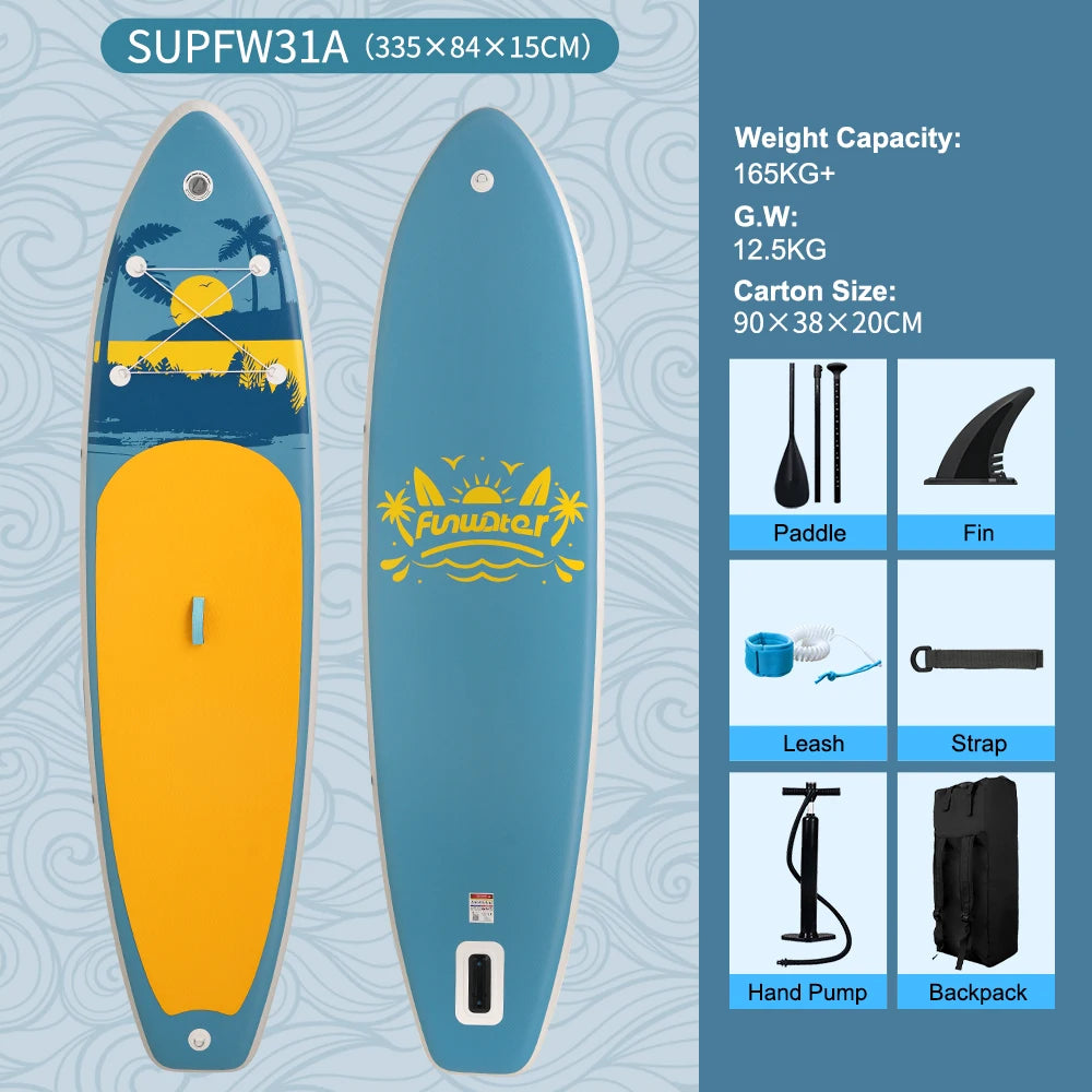 Opblaasbaar SUP Board 11'6" – Koi Paddle Board met Accessoires – Stand Up Paddle Surfboard voor Volwassenen