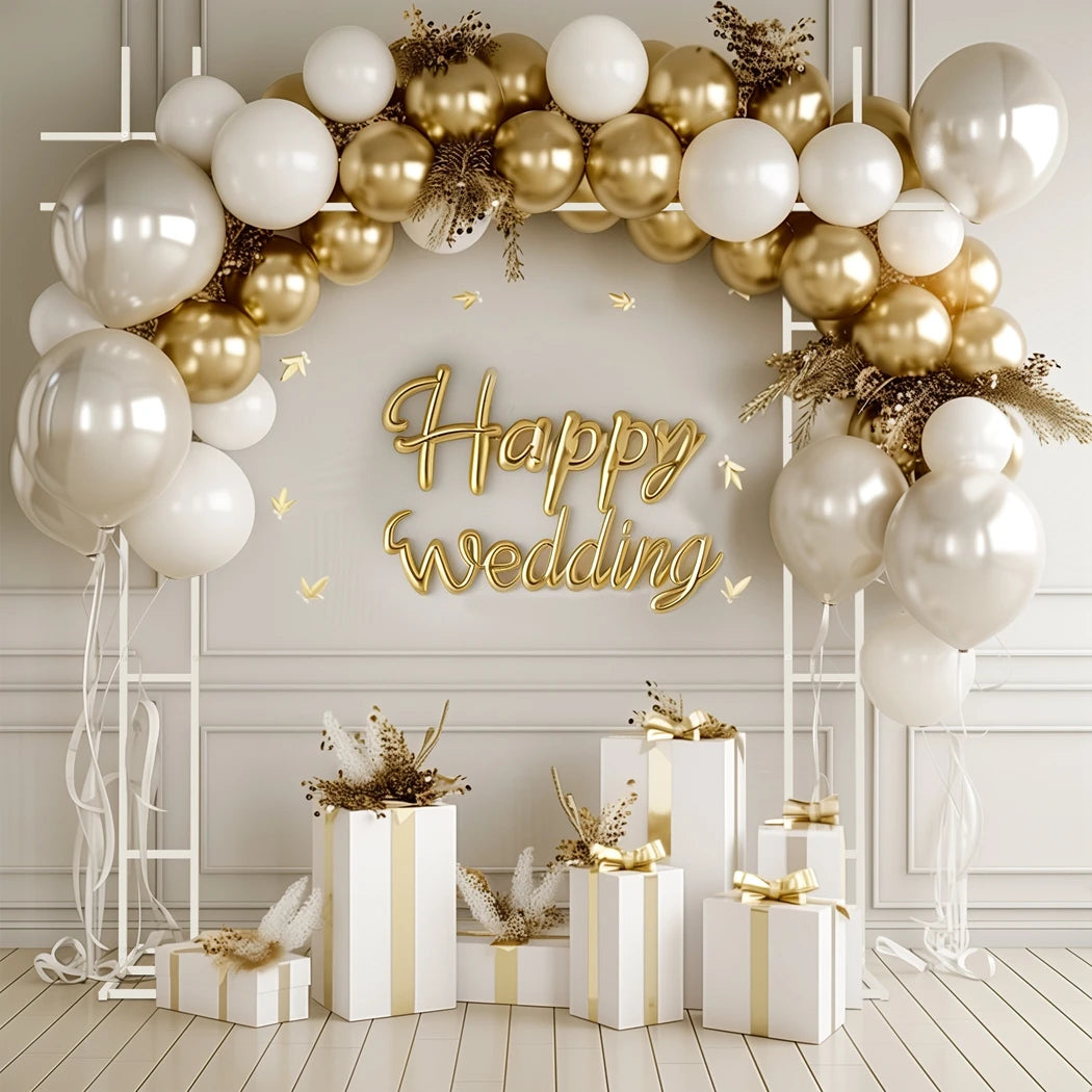 Vierkante Witte Trouwboog Metaal 236x236 cm – Wedding Arch voor Ceremonie, Ballonnen en Bloemen Decoratie – Stevige Feestboog Binnen & Buiten