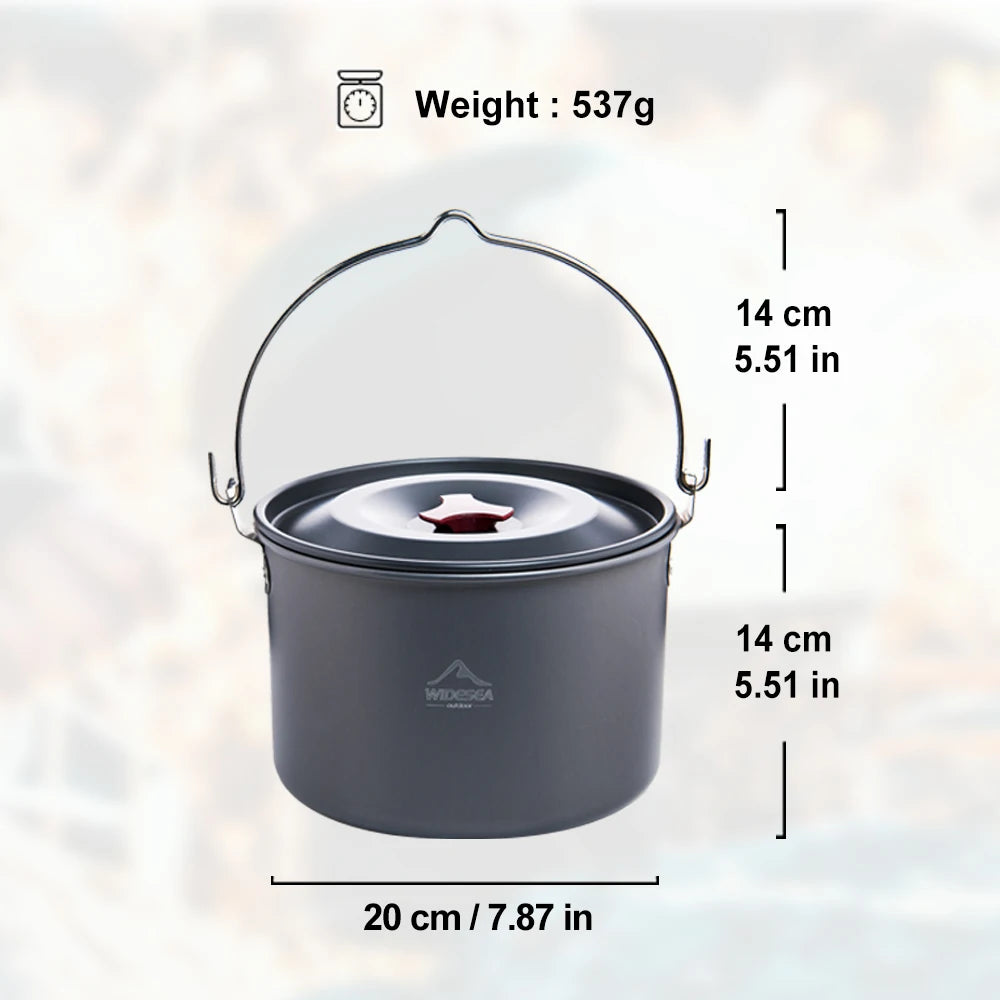 Aluminium camping kookpan 4 L – Lichtgewicht & Draagbaar