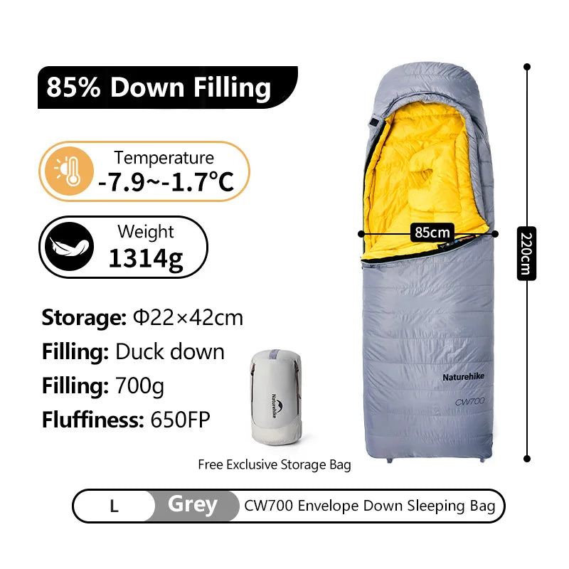 Lichtgewicht Dons Slaapzak Winter – Outdoor Slaapzak 0-5°C voor Kamperen & Trekking