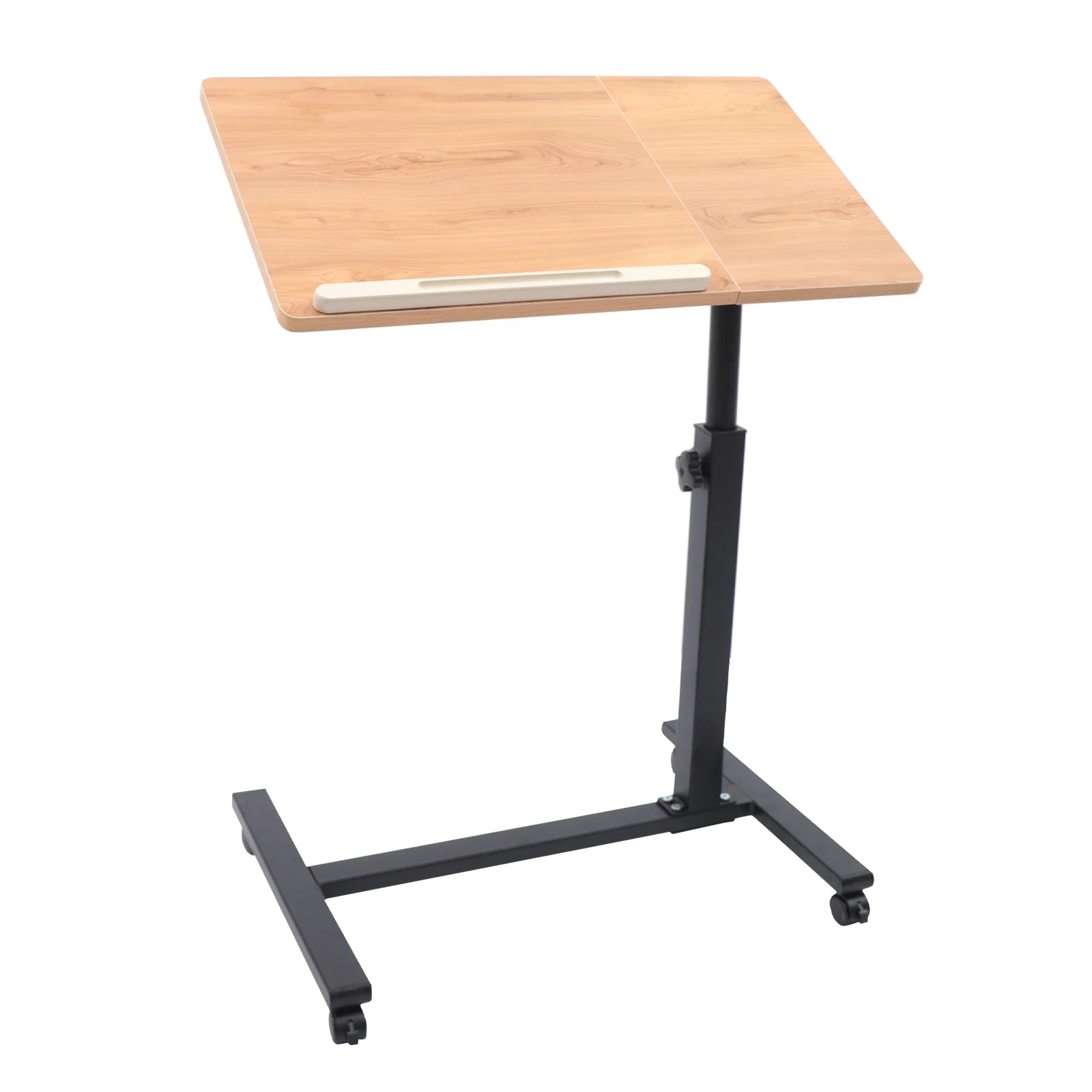 Verstelbaar Laptopbureau 360° Draaibaar – Mobiele Laptoptafel met Wielen – Ergonomisch Bureau in Hoogte Verstelbaar voor Thuiswerken en Studeren