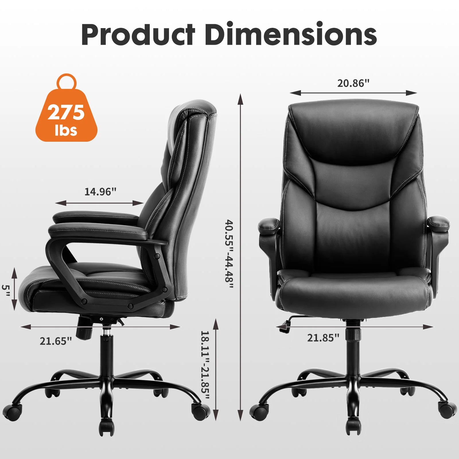 Ergonomische verstelbare bureaustoel met flip‑up armleuningen – premium comfort voor kantoor en thuis