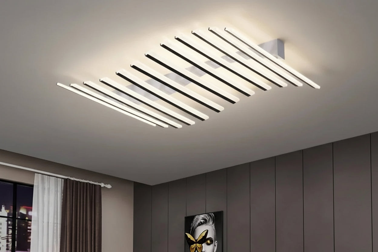 Dimbare LED Plafondlamp Golfvorm – Moderne Design Plafondlamp met Afstandsbediening & 3 Lichtkleuren