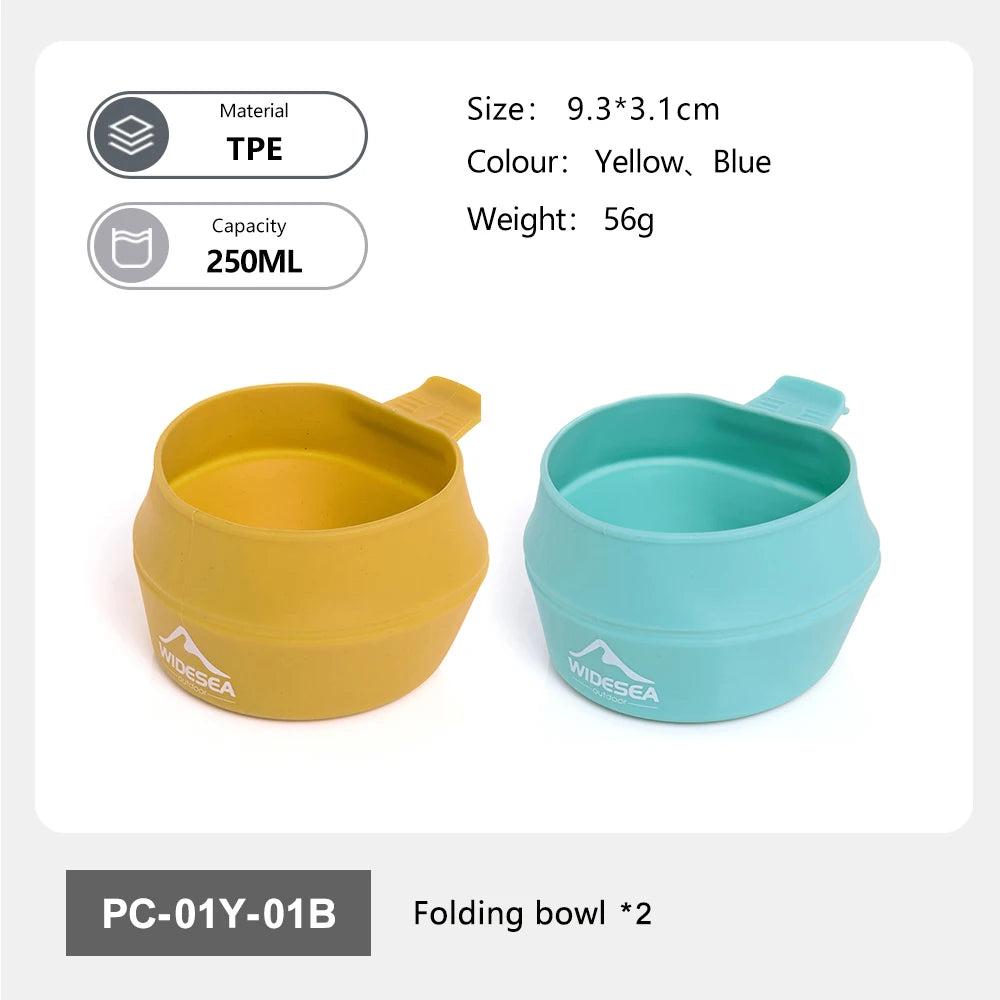 Opvouwbare Campingbeker 250 ml TPE Met Handvat – Draagbare Outdoor Mok