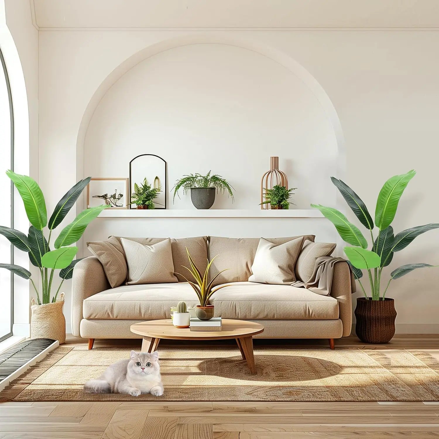 Kunst Strelitzia Plant 120 cm – Realistische Bird of Paradise Kunstplant voor Binnen & Buiten