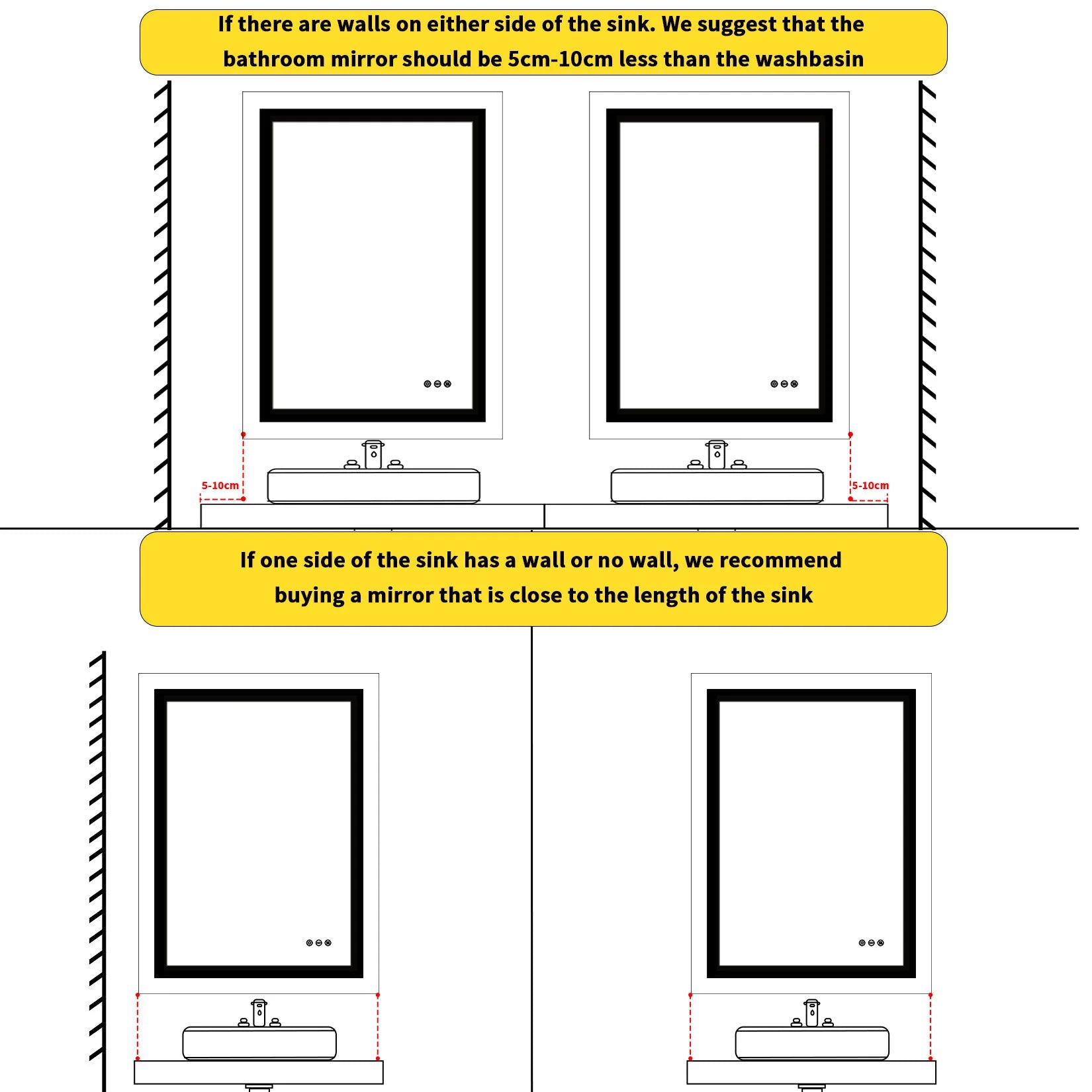 LED Badkamerspiegel Goud Frame – Dimbaar met 3 Lichtkleuren & Anti-Condens