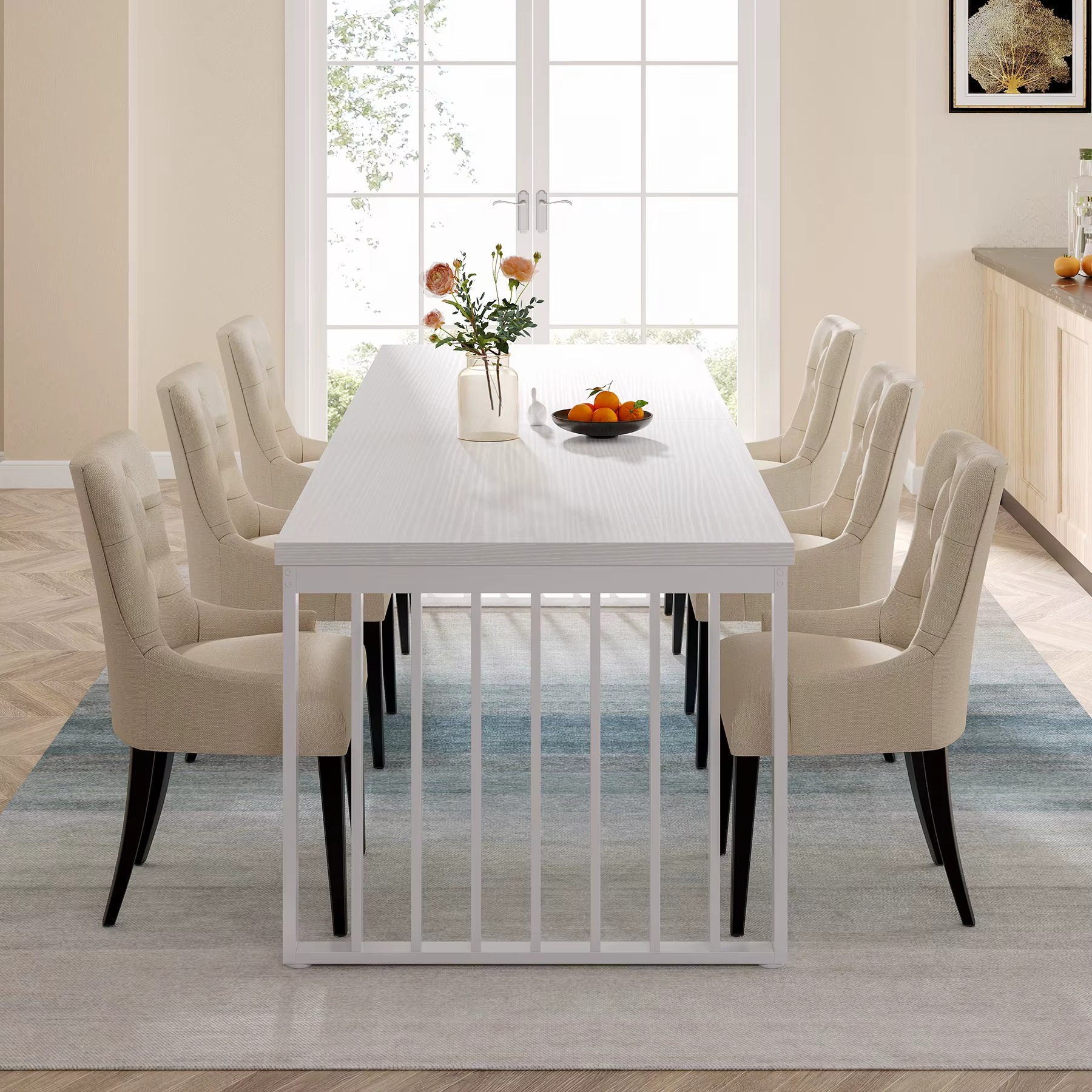 Industriële Eettafel 180 cm – Houten Tafel voor 4–6 Personen