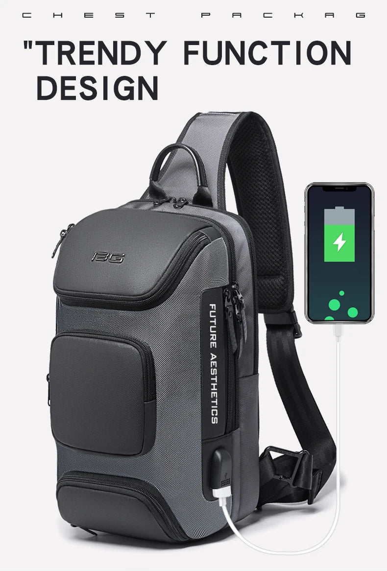 Waterdichte Anti‑Diefstal Crossbody Tas Heren – Multifunctionele Sling Bag voor Reizen & Dagelijks Gebruik
