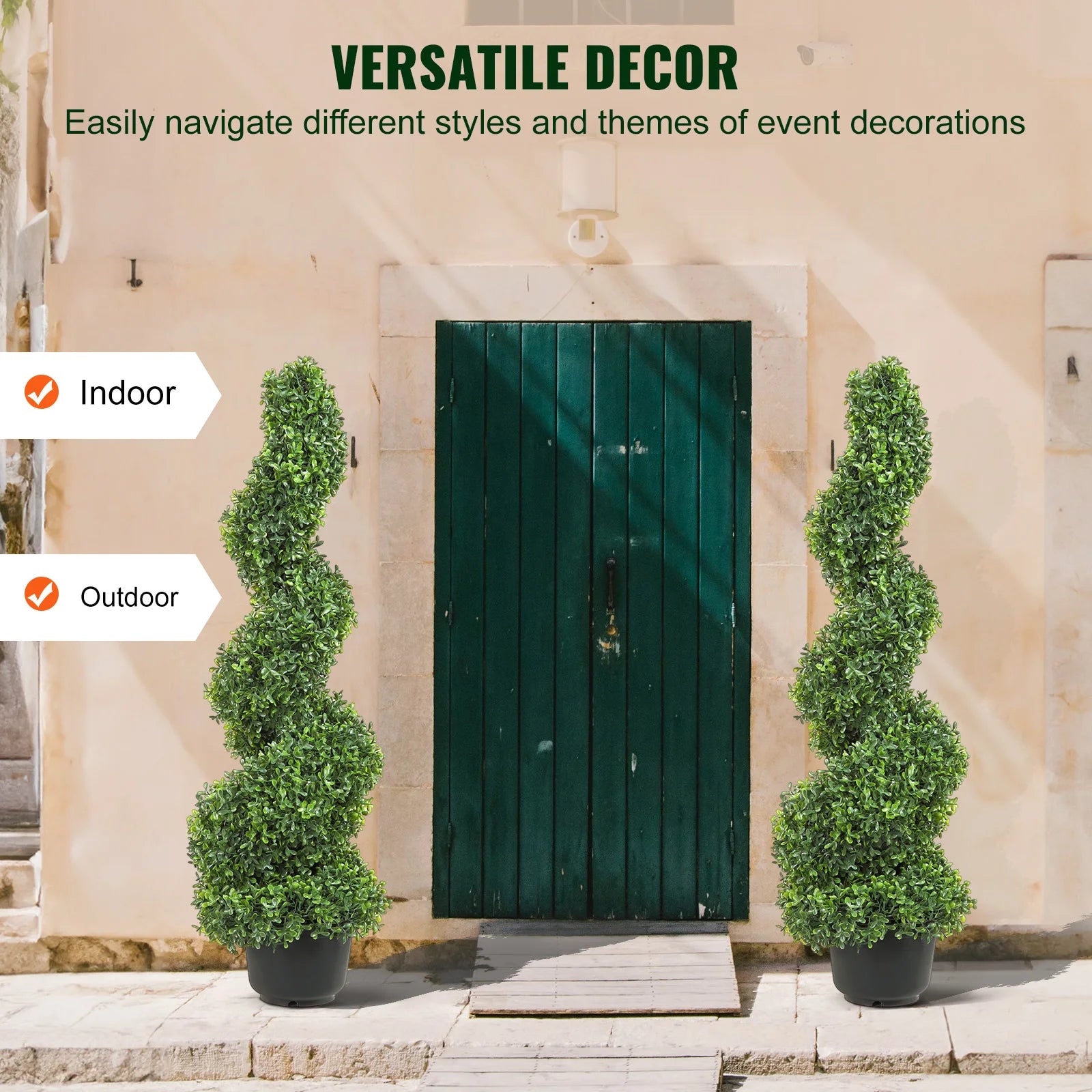 Kunstmatige Buxus Spiraalplant 24-48 cm – Luxe Onderhoudsvrije Groene Decoratie voor Binnen & Buiten