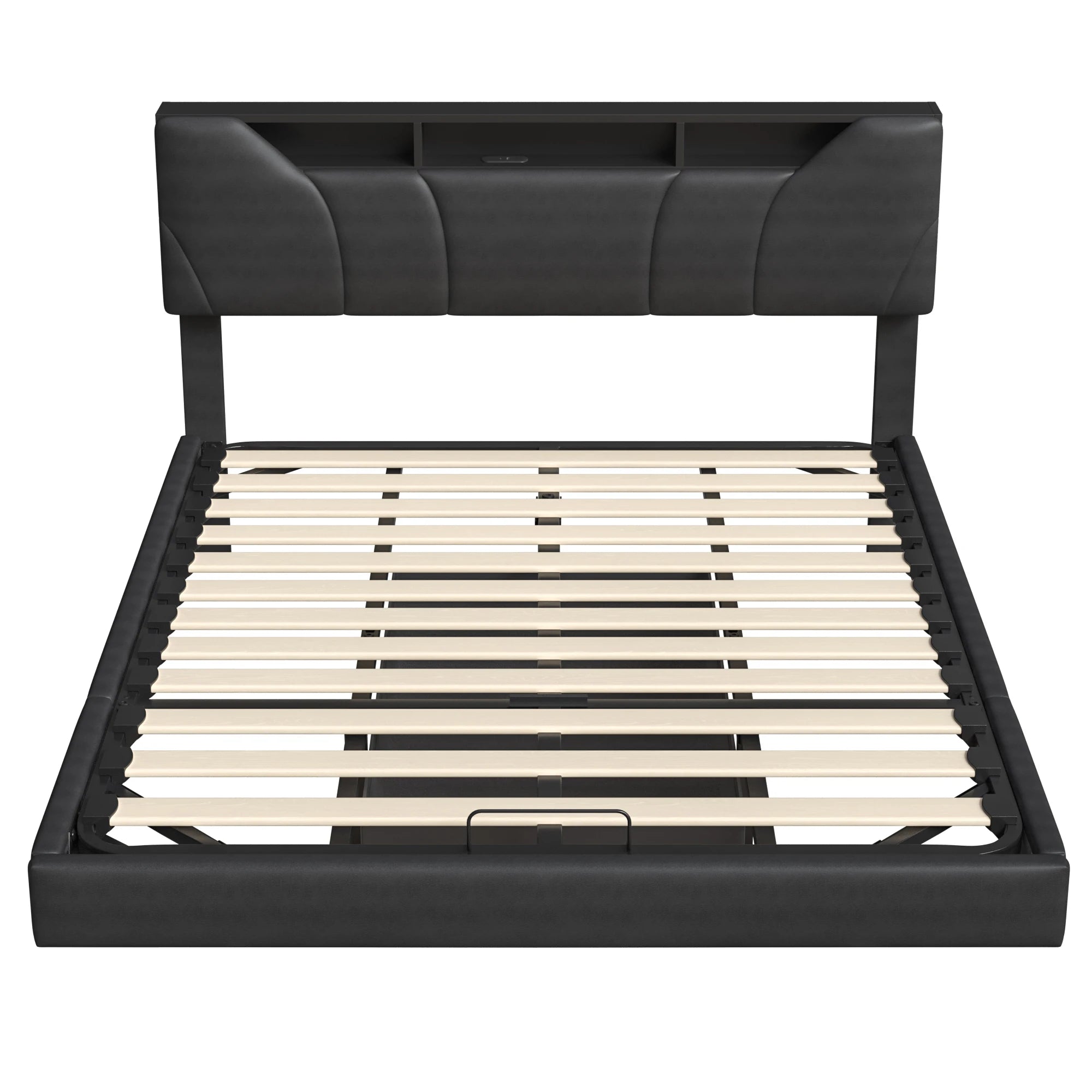 Tweepersoonsbed 140x200 met LED‑verlichting, USB‑poorten en royale opbergruimte
