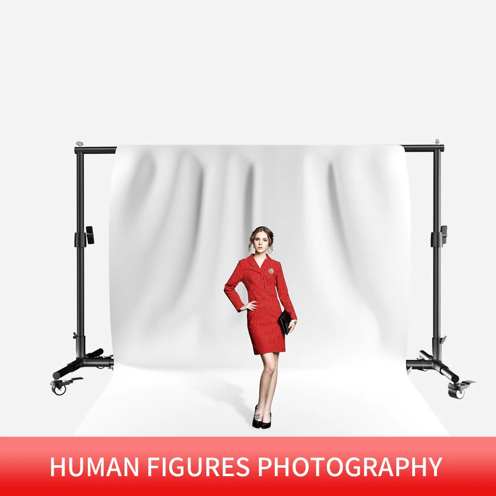 Moderne Achtergrondstandaard 2x3m – Verstelbaar Frame met Wielen en Visklemmen voor Fotostudio