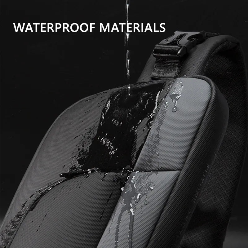 Waterdichte Multifunctionele Heren Borsttas – Grote Capaciteit Crossbody Reis Sling Bag