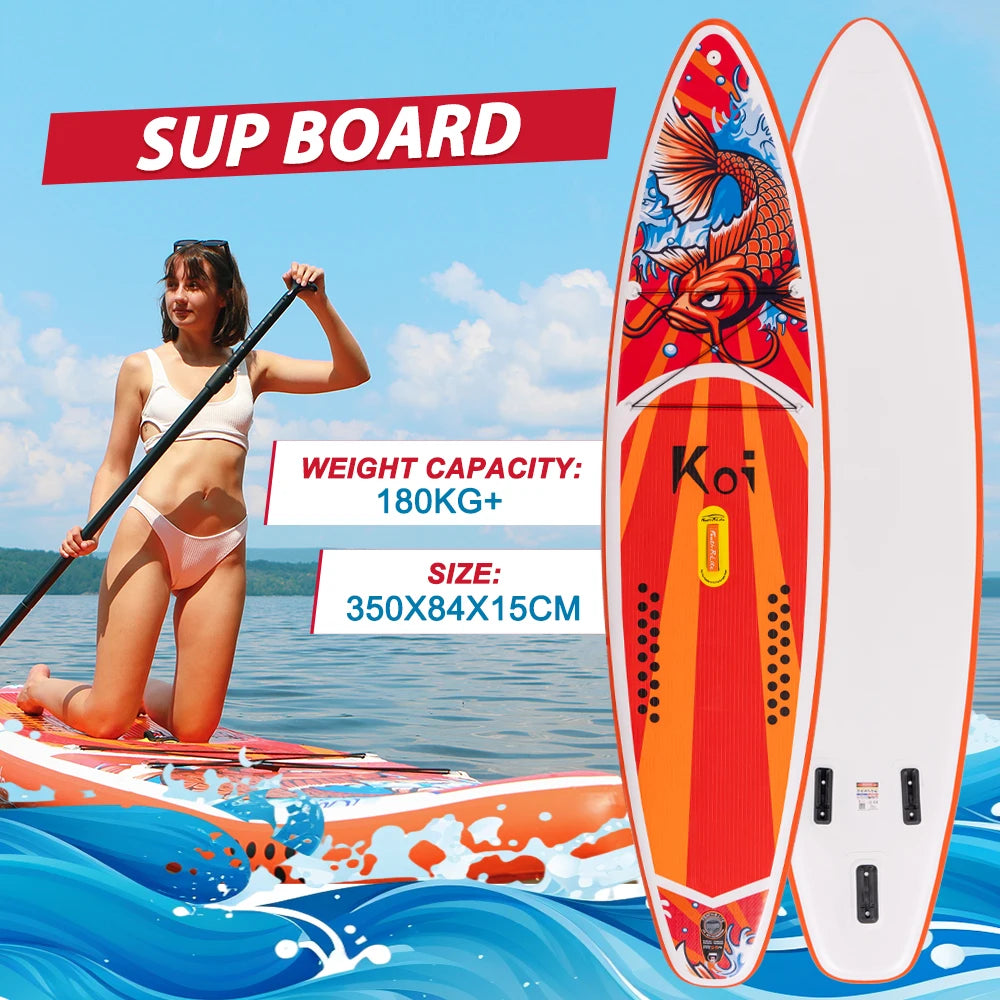 Opblaasbaar SUP Board - Paddle Board 320-385CM – Complete Stand Up Paddle Set met Antislip Deck